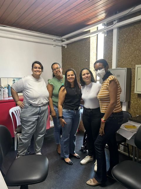 Equipe do TerritorializaSUS em visita ao setor de Regulação em Saúde